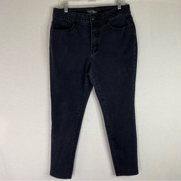 Time & Tru Jeans Women’s Black High Rise Skinny 5 Pockets Stretch Denim 18 - Picture 2 of 8